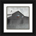 thumbnail image 1 of Kimberly, Allen 26x26 Black Ornate Wood Framed with Double Matting Museum Art Print Titled - Star Barn, 1 of 4