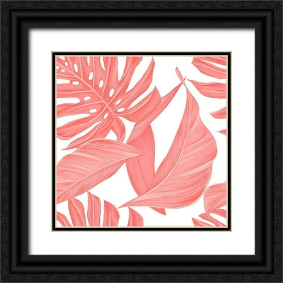 Kimberly, Allen 26x26 Black Ornate Wood Framed with Double Matting Museum Art Print Titled - Tropic Coral 2