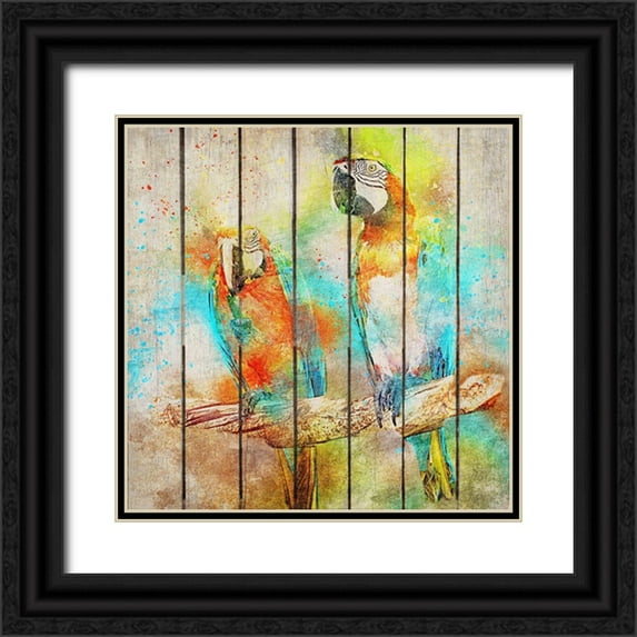 Kimberly, Allen 26x26 Black Ornate Wood Framed with Double Matting Museum Art Print Titled - Two of a Kind