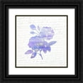 thumbnail image 1 of Kimberly, Allen 26x26 Black Ornate Wood Framed with Double Matting Museum Art Print Titled - Violet Silhouette 2, 1 of 4