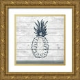 thumbnail image 1 of Kimberly, Allen 26x26 Gold Ornate Wood Framed with Double Matting Museum Art Print Titled - Country Pineapple 2, 1 of 4