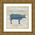 thumbnail image 1 of Kimberly, Allen 26x26 Gold Ornate Wood Framed with Double Matting Museum Art Print Titled - Farm Blues 1, 1 of 4