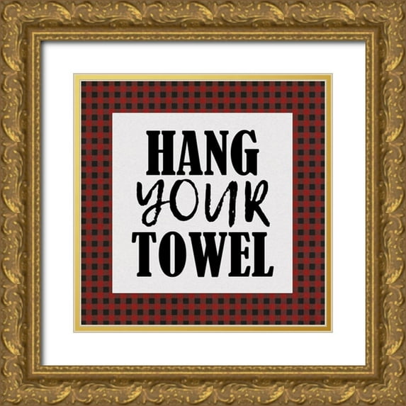 Kimberly, Allen 26x26 Gold Ornate Wood Framed with Double Matting Museum Art Print Titled - In the Bath Rules 4