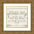 thumbnail image 1 of Kimberly, Allen 26x26 Gold Ornate Wood Framed with Double Matting Museum Art Print Titled - Joshua 24 15, 1 of 4