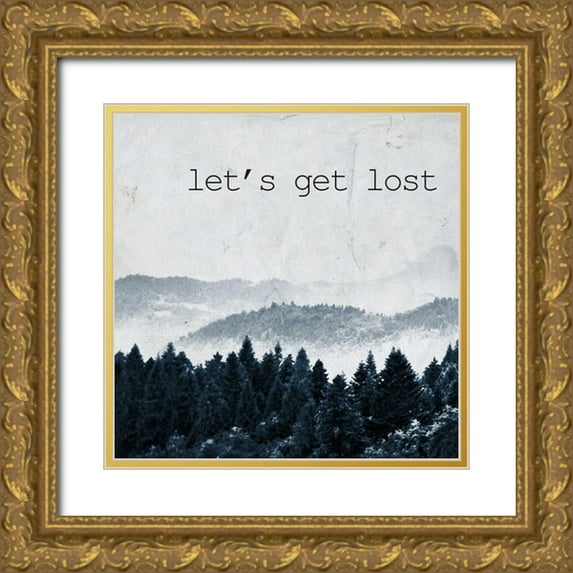 Kimberly, Allen 26x26 Gold Ornate Wood Framed with Double Matting Museum Art Print Titled - Lets get Lost