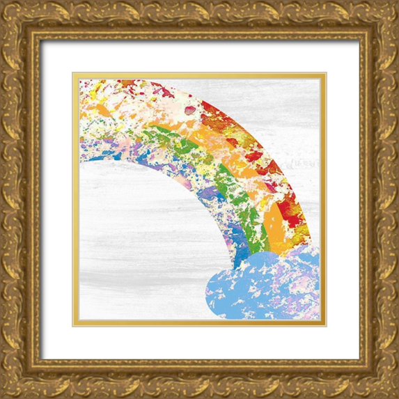 Kimberly, Allen 26x26 Gold Ornate Wood Framed with Double Matting Museum Art Print Titled - Over The Rainbow 3