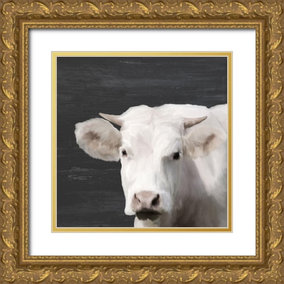 Kimberly, Allen 26x26 Gold Ornate Wood Framed with Double Matting Museum Art Print Titled - Whitey