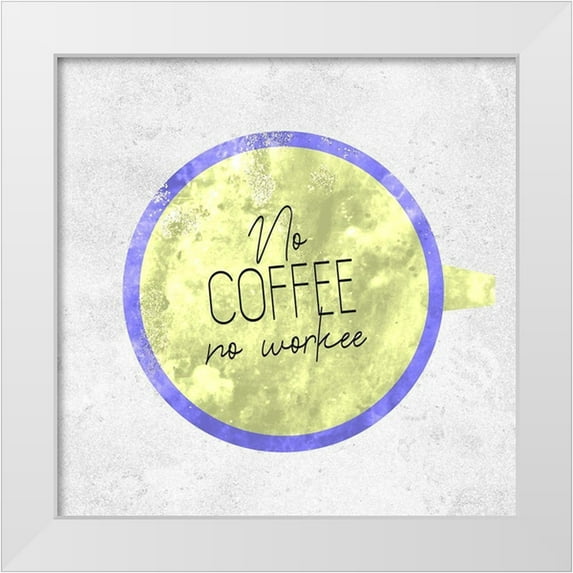 Kimberly, Allen 26x26 White Modern Wood Framed Museum Art Print Titled - Coffee Time 7