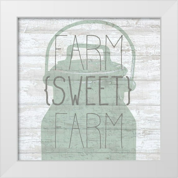 Kimberly, Allen 26x26 White Modern Wood Framed Museum Art Print Titled - FARM sweet FARM