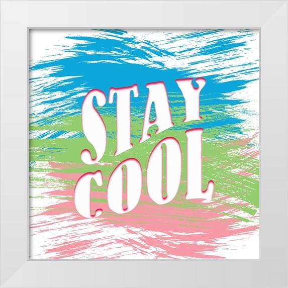 Kimberly, Allen 26x26 White Modern Wood Framed Museum Art Print Titled - Stay Cool
