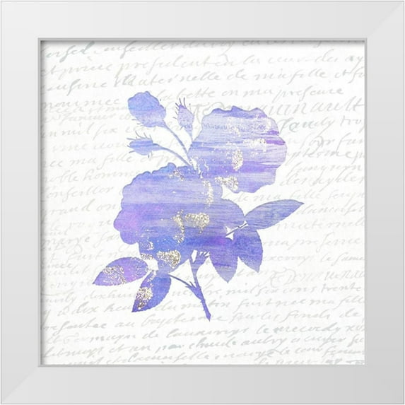 Kimberly, Allen 26x26 White Modern Wood Framed Museum Art Print Titled - Violet Silhouette 2