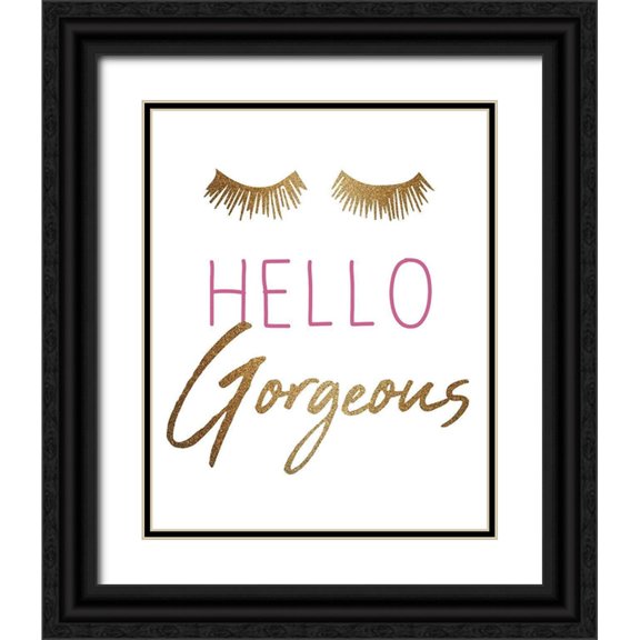 Kimberly, Allen 26x32 Black Ornate Wood Framed with Double Matting Museum Art Print Titled - Hello