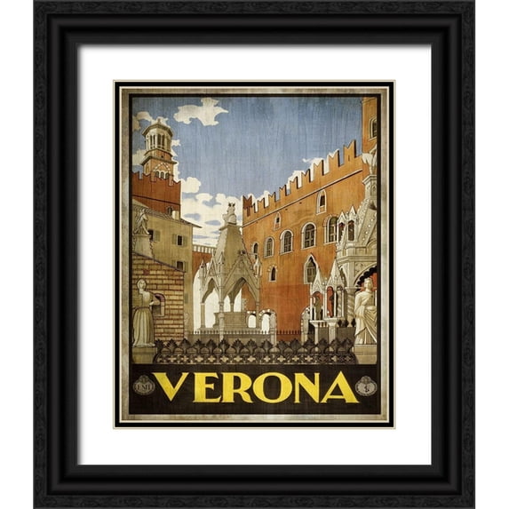 Kimberly, Allen 26x32 Black Ornate Wood Framed with Double Matting Museum Art Print Titled - Vintage Travel Poster 3