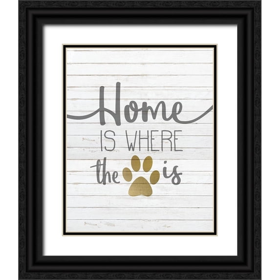 Kimberly, Allen 26x32 Black Ornate Wood Framed with Double Matting Museum Art Print Titled - Where is Home