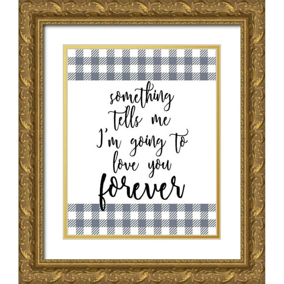 Kimberly, Allen 26x32 Gold Ornate Wood Framed with Double Matting Museum Art Print Titled - Something