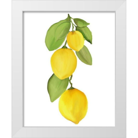 Kimberly, Allen 26x32 White Modern Wood Framed Museum Art Print Titled - Fresh Lemons 4