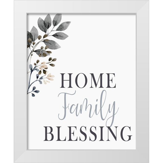 Kimberly, Allen 26x32 White Modern Wood Framed Museum Art Print Titled - Home Family Blessing