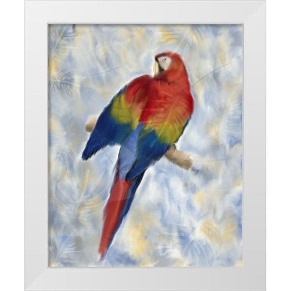 Kimberly, Allen 26x32 White Modern Wood Framed Museum Art Print Titled - Parrot 2