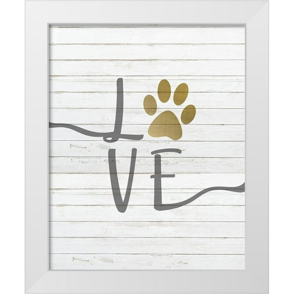 Kimberly, Allen 26x32 White Modern Wood Framed Museum Art Print Titled - Paw Love