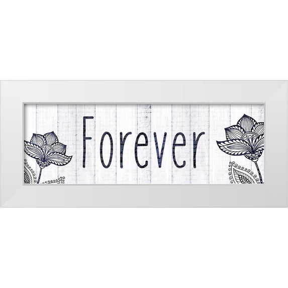 Kimberly, Allen 32x13 White Modern Wood Framed Museum Art Print Titled - Always Love 6
