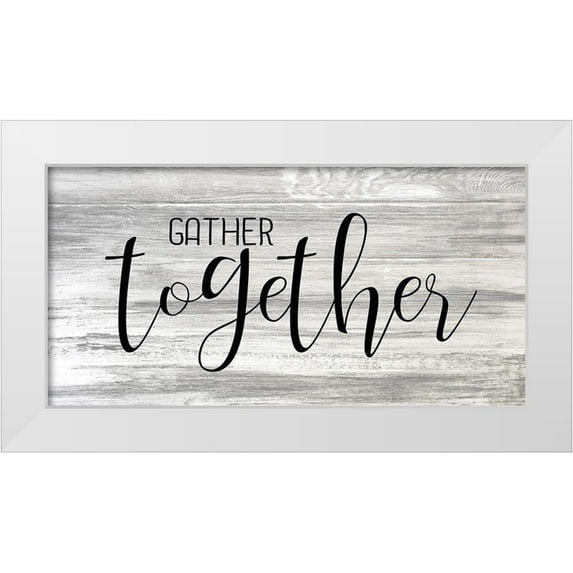 Kimberly, Allen 32x18 White Modern Wood Framed Museum Art Print Titled - Gather Together