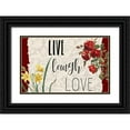 thumbnail image 1 of Kimberly, Allen 32x22 Black Ornate Wood Framed with Double Matting Museum Art Print Titled - Live Laugh Love 1, 1 of 4