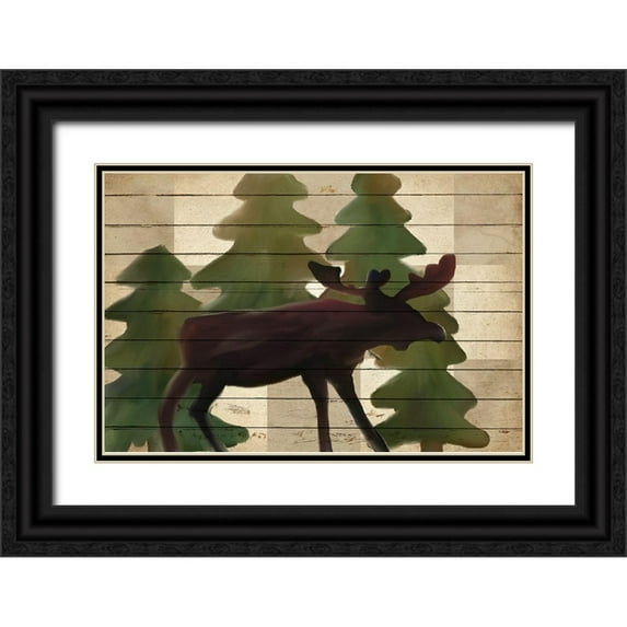 Kimberly, Allen 32x23 Black Ornate Wood Framed with Double Matting Museum Art Print Titled - Moose Lodge
