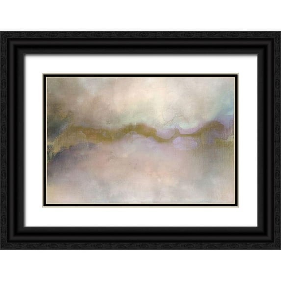 Kimberly, Allen 32x23 Black Ornate Wood Framed with Double Matting Museum Art Print Titled - Streak of Purple