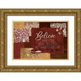 thumbnail image 1 of Kimberly, Allen 32x23 Gold Ornate Wood Framed with Double Matting Museum Art Print Titled - Believe What Your Heart Spice, 1 of 4
