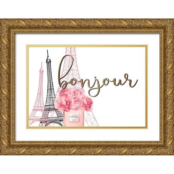 Kimberly, Allen 32x23 Gold Ornate Wood Framed with Double Matting Museum Art Print Titled - From Paris 5