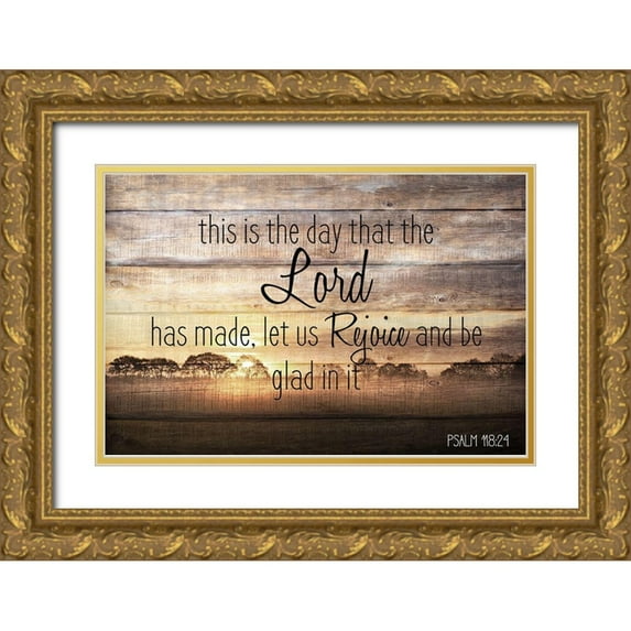 Kimberly, Allen 32x23 Gold Ornate Wood Framed with Double Matting Museum Art Print Titled - This is the Day