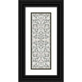 thumbnail image 1 of Kimberly, Allen 7x14 Black Ornate Wood Framed with Double Matting Museum Art Print Titled - Hydrangea Paris Grey Panel 1, 1 of 4