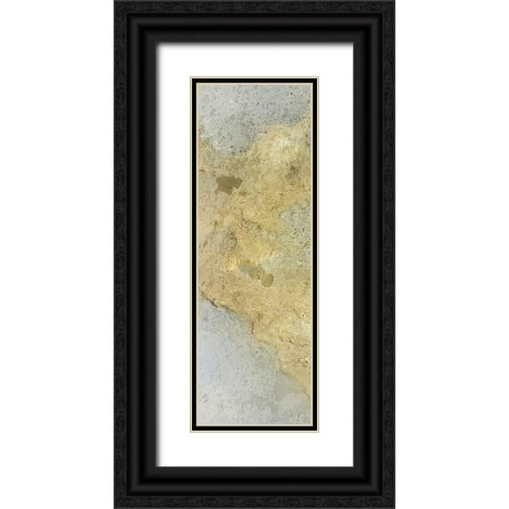 Kimberly, Allen 9x18 Black Ornate Wood Framed with Double Matting Museum Art Print Titled - Golden Stream A