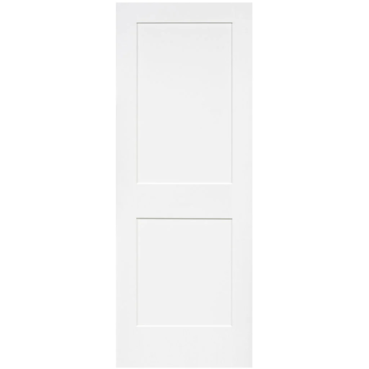 EightDoors 80" x 30" x 1-3/8" 3-Panel Equal Shaker White Primed Solid