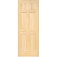 thumbnail image 1 of 6-Panel Colonial Solid Pine Unfinished Interior Door Slab, 1 of 11