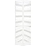 Plantation Louver Louver White Solid Pine Core Bi-fold Door
