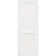 Kimberly Bay Plantation Louver-Louver Solid Core Primed White Interior Door Slab