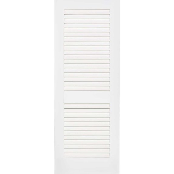 Kimberly Bay Louvered Solid Wood Primed Standard Door