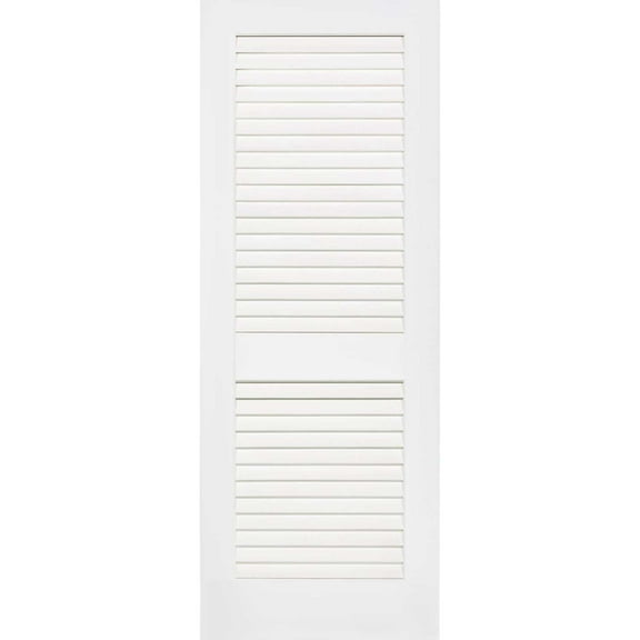 Plantation Louver Louver Solid Core White Interior Door Slab