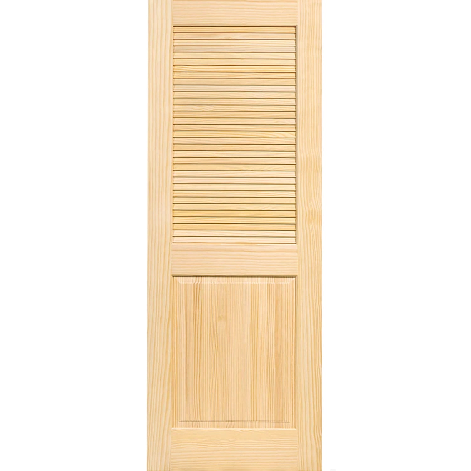 Traditional Louver Panel Solid Unfinished Pine Interior Door Slab