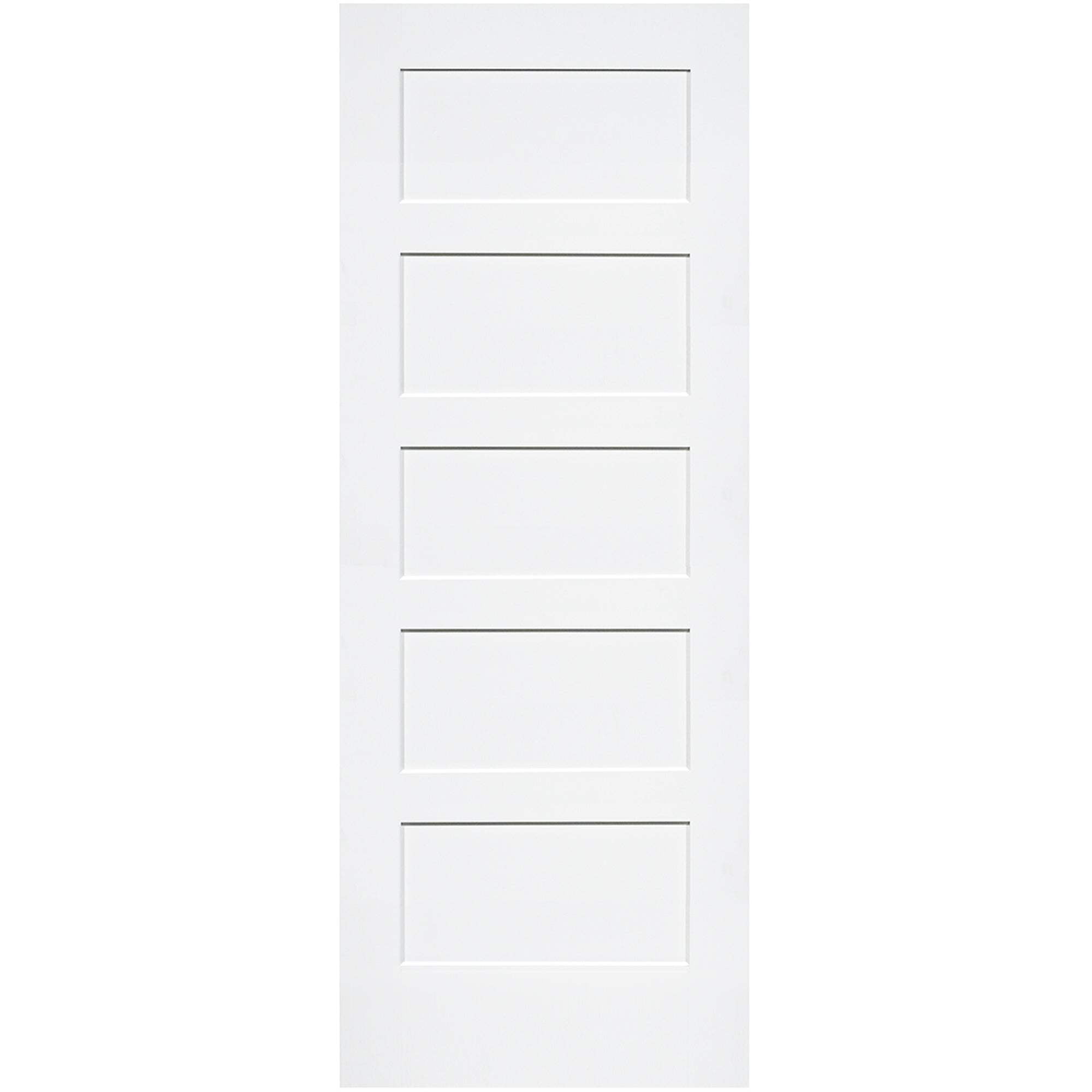 White 32x80 Solid Wood Shaker Panel Door