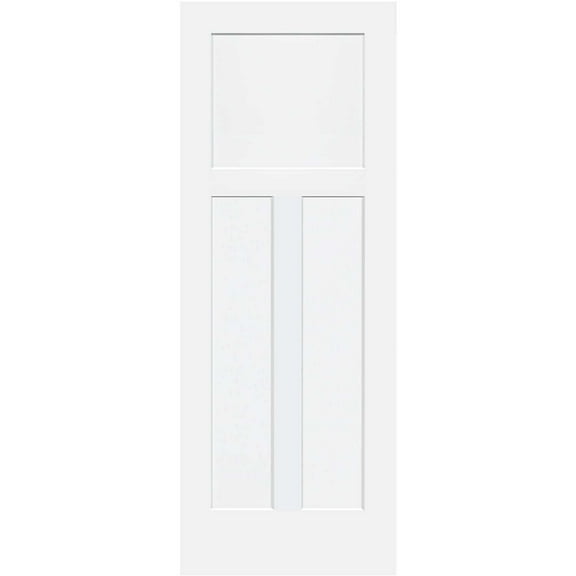 Shaker 1+2 Panel Solid Core White Interior Door Slab