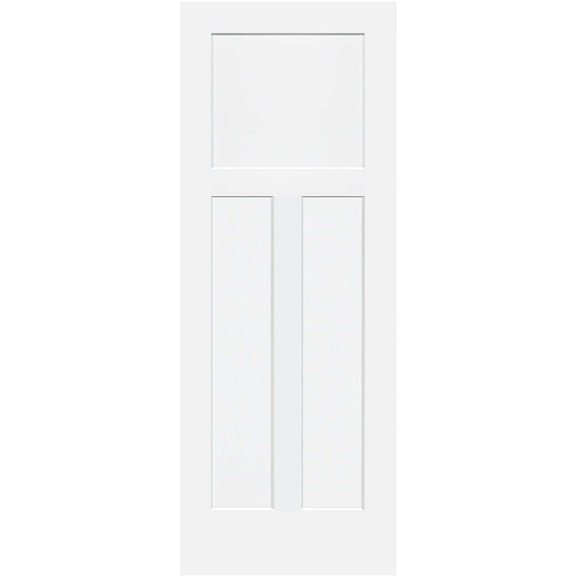 Kimberly Bay Shaker 1+2 Panel Solid Core Primed White Interior Door Slab