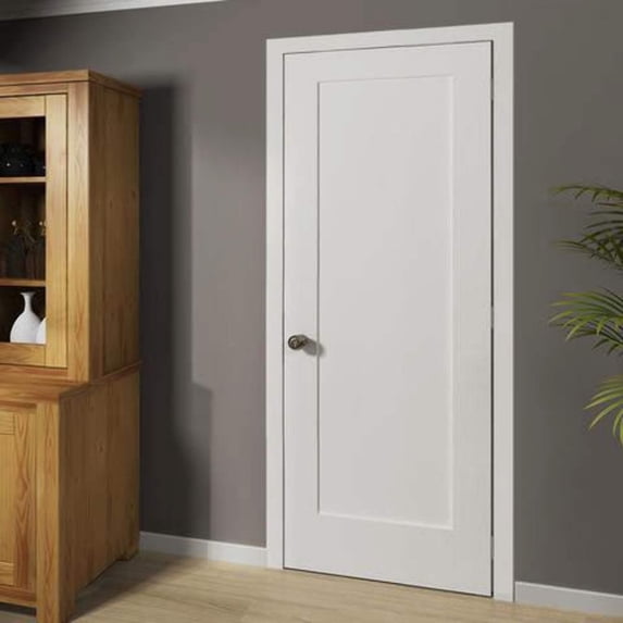 Kimberly Bay ® 1 Panel Shaker Solid Core White Interior Door Slab