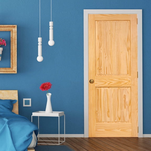Kimberly Bay Colonial 2-Panel Solid Core Unfinished Pine Interior Door Slab