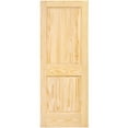 thumbnail image 1 of 2-Panel Colonial Solid Pine Unfinished Interior Door Slab, 1 of 8