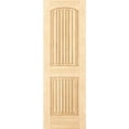 thumbnail image 1 of Kimberly Bay Colonial 2-Panel Solid Core Unfinished Pine Arch Top with V-Grooves Interior Door Slab, 1 of 8
