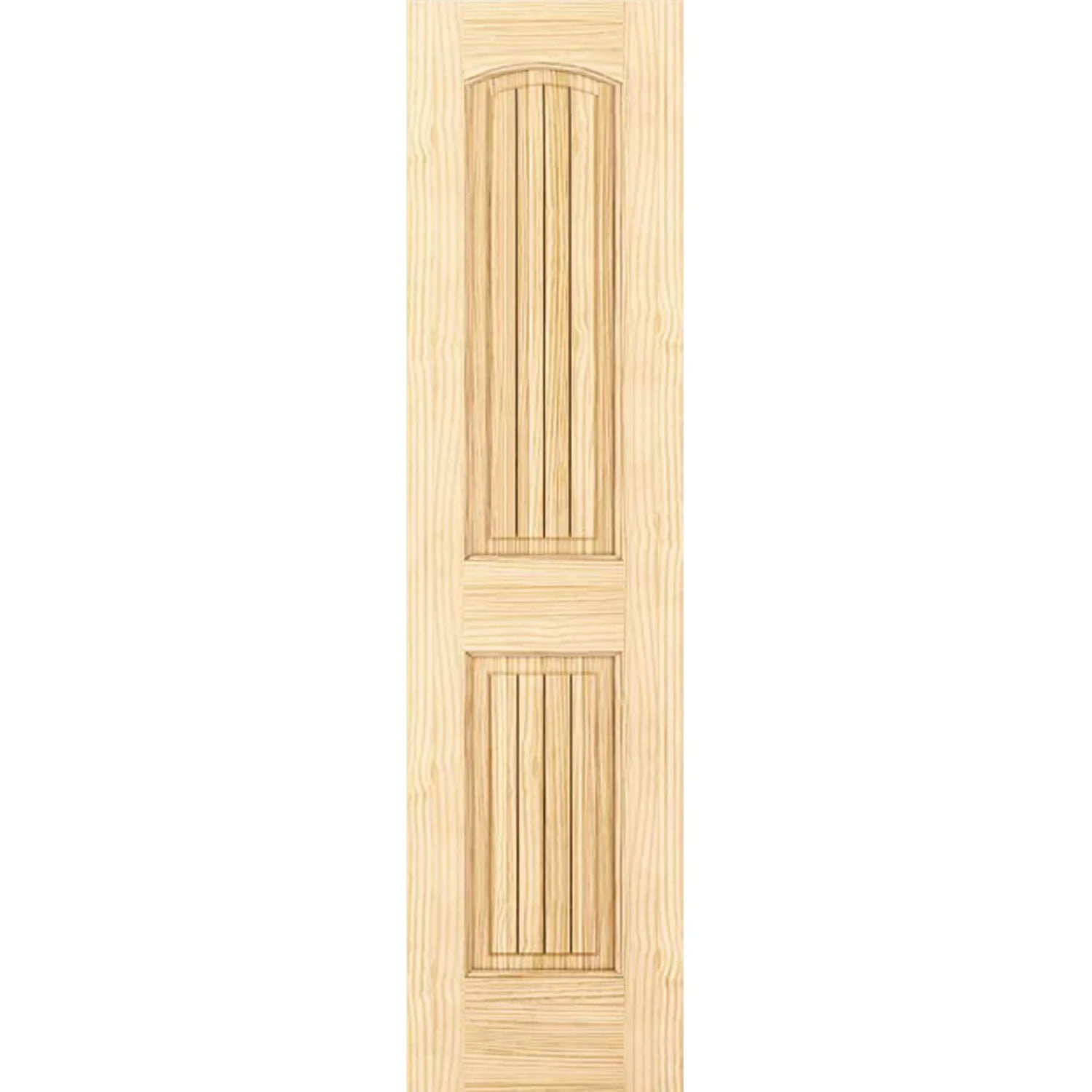 18x80 Unfinished Pine 2-Panel Arch Top Interior Door