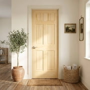 Kimberly Bay Colonial 6-Panel Solid Core Unfinished Pine Interior Door Slab