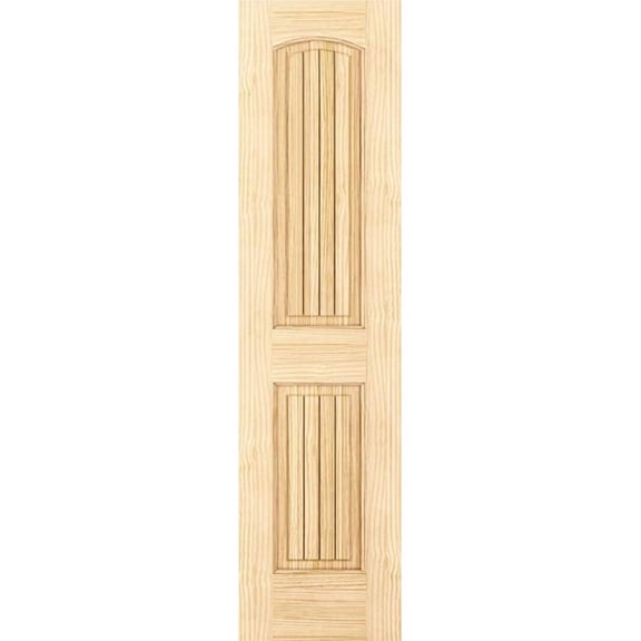 Kimberly Bay Colonial 2-Panel Solid Core Unfinished Pine Arch Top with V-Grooves Interior Door Slab